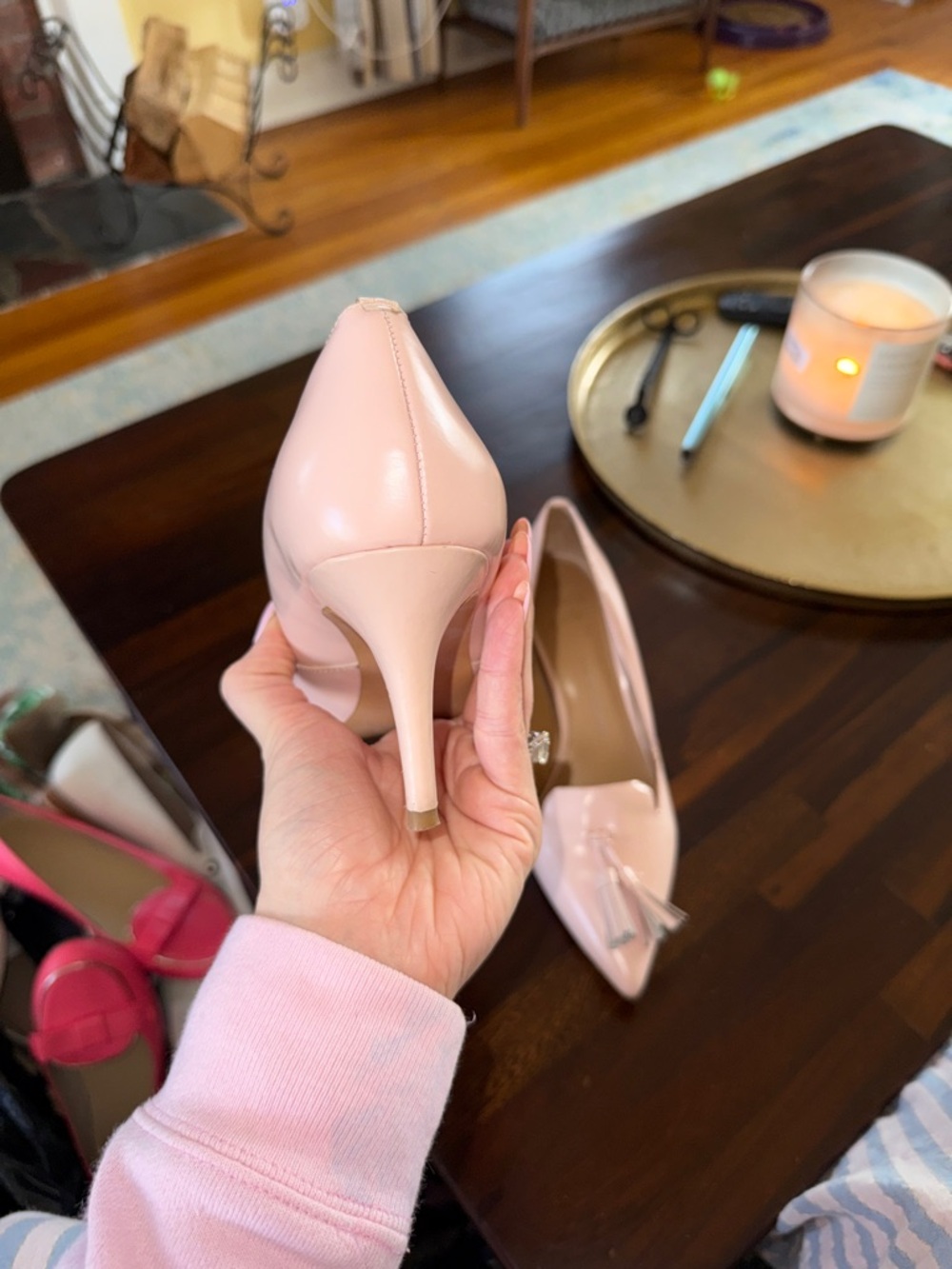 Banana Republic Pink Pointed Tassel Heels - Picture 3 of 4